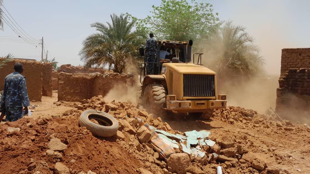 جهاز حماية الاراضي وازالة المخالفات ولاية الخرطوم يواصل حملات إزالة التعديات العشوائية بمحلية كرري