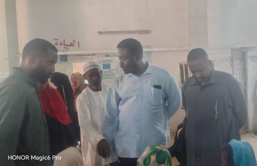 مفوضية العون الانساني والصحة بولاية سنار  يقفان على وضع مرضى الزائدة الدودية بمستشفى سنار